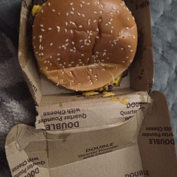 McDonald's - Smashed burger and box - Burgers Near Me - Rosamond, California