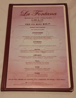 Menu photo 1 La Fontana Restaurant Staten Island, NY Menu photo 1 La Fontana Restaurant Staten Island, NY