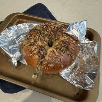 Bloom Bagels - Pesto Asiago Bagel - Bagels Near Me - Campbell, California Bloom Bagels - Pesto Asiago Bagel - Bagels Near Me - Campbell, California