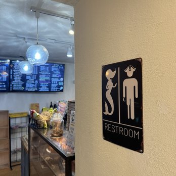 Wolf & Mermaid Enchanted Cafe - Cute sign - Coffee Roasteries Near Me - Santa Fe, New Mexico