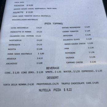 Acqua e Farina by Ciro Esposito - Glimpse #2 of the menu - Pizza Near Me - Miami, Florida