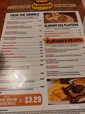 Menu photo 6 Flapjack's Pancake Cabin Pigeon Forge, TN