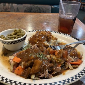 Black Bear Diner Kingman - Pot roast dinner I ate half off before snapping a picture. Also enjoyed a real bowl size of vegetable soup with it. - Breakfast & Brunch Near Me - Kingman, Arizona