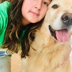 Pax Paws Pet Services - Valeria with Jax, one of our first clients!