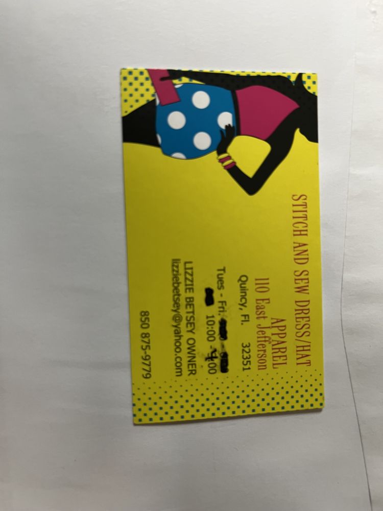 STITCH AND SEW DRESS Updated August 2024 110 E Jefferson St, Quincy, Florida Sewing