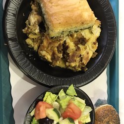 The Greek Festival - Moussaka, spinach pie, and a Greek salad