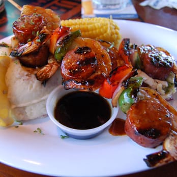 Bubba Gump Shrimp - Bourbon shrimp skewers!! - Seafood Near Me - Orlando, Florida