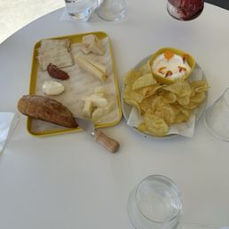 Cheese and chips while we taste