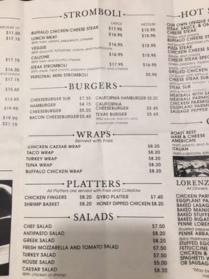 Menu photo 3 Lorenzo Pizza Kitchen Lehighton, PA Menu photo 3 Lorenzo Pizza Kitchen Lehighton, PA