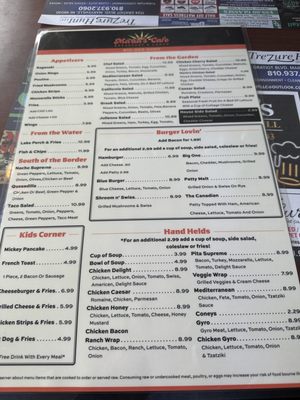 Menu photo 4 Maria's Downtown Cafe Port Huron, MI