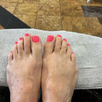 Prestige Nails - My pedicure. I got the $70 pedicure with leg massage, hot stones, paraffin - it was amazing! - Nail Salons Near Me - Oceanside, California