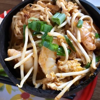 Rao Thai Eatery - Shrimp Pad Thai $ 10.95 small portion and over cook. Good color and a bit in the sweet side - Thai Near Me - Elk Grove, California Rao Thai Eatery - Shrimp Pad Thai $ 10.95 small portion and over cook. Good color and a bit in the sweet side - Thai Near Me - Elk Grove, California