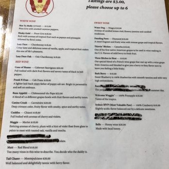 Three Dogs Vino - a menu for a restaurant - Wineries Near Me - Bloomsburg, Pennsylvania Three Dogs Vino - a menu for a restaurant - Wineries Near Me - Bloomsburg, Pennsylvania