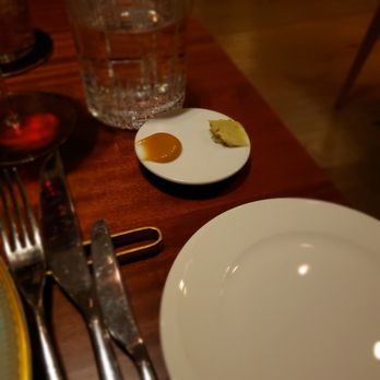 Alo Restaurant - Fresh wasabi and a sweet sauce that accompanied the Wagyu Beef - Bars Near Me - Toronto, Ontario Alo Restaurant - Fresh wasabi and a sweet sauce that accompanied the Wagyu Beef - Bars Near Me - Toronto, Ontario