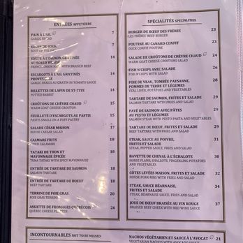 Les Frères de la Côte - Menu - Pizza Near Me - Quebec City, Quebec Les Frères de la Côte - Menu - Pizza Near Me - Quebec City, Quebec