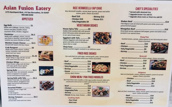 Menu photo 3 Asian Fusion Eatery San Bernardino, CA Menu photo 3 Asian Fusion Eatery San Bernardino, CA