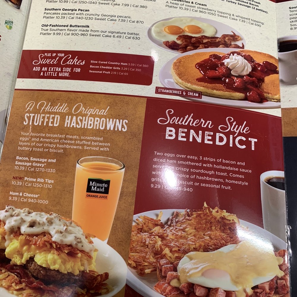 Huddle House - a menu for breakfast - American Near Me - Inverness, Florida