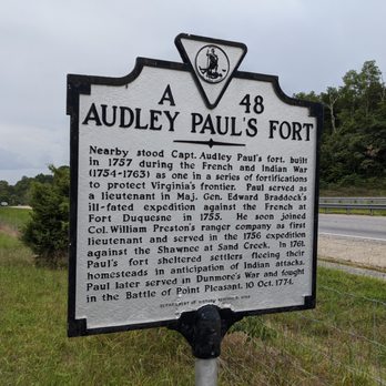 Audley Paul's Fort - Audley Paul's Fort Historical Marker, Buchanan VA - Landmarks & Historical Buildings Near Me - Buchanan, Virginia Audley Paul's Fort - Audley Paul's Fort Historical Marker, Buchanan VA - Landmarks & Historical Buildings Near Me - Buchanan, Virginia