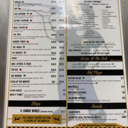 Gold Tooth Tony's Detroit Pizza - Menu