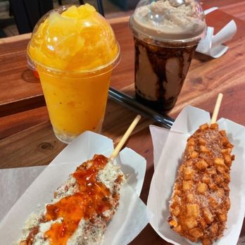 Joah Boba - Passion fruit slush with lychee jelly, brown sugar milk tea slush with coffee jelly, korean potato dogs. - Bubble Tea Near Me - Henderson, Nevada Joah Boba - Passion fruit slush with lychee jelly, brown sugar milk tea slush with coffee jelly, korean potato dogs. - Bubble Tea Near Me - Henderson, Nevada
