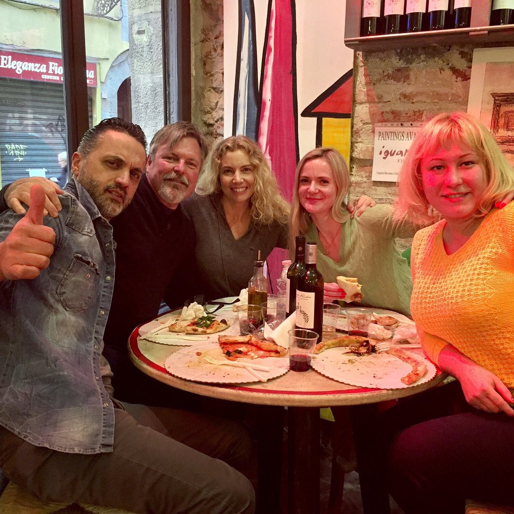 Pizza Napoli 1955 - Roberto, the owner (say hi when you visit), us, and some new Russian friends - Pizza Near Me - Florence, FI Pizza Napoli 1955 - Roberto, the owner (say hi when you visit), us, and some new Russian friends - Pizza Near Me - Florence, FI