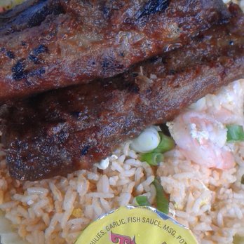 Thai Original BBQ - BBQ Pork Plate. Includes shrimp fried rice. - Thai Near Me - Glendale, California Thai Original BBQ - BBQ Pork Plate. Includes shrimp fried rice. - Thai Near Me - Glendale, California