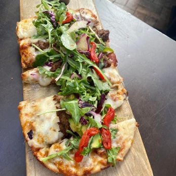 Cafe Sevilla - Rioja Short Rib flatbread! - Spanish Near Me - Costa Mesa, California