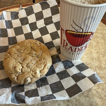 Trader's Coffee House - Big salted caramel cookie and a coffee - Coffee & Tea Near Me - Oakland, Maryland