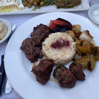 Cafe Santorini - BEEF BROCHETTE - Italian Near Me - Pasadena, California Cafe Santorini - BEEF BROCHETTE - Italian Near Me - Pasadena, California