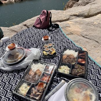 Korea Picnic - Kalbi (Short Ribs) (with white sushi rice) Beef Bulgogi Kimbap - Korean Near Me - Washington, Utah Korea Picnic - Kalbi (Short Ribs) (with white sushi rice) Beef Bulgogi Kimbap - Korean Near Me - Washington, Utah