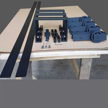 Billy Goat Gear - Ceiling mounted bypass sliding door kit, complete with all fasteners - Home Decor Near Me Billy Goat Gear - Ceiling mounted bypass sliding door kit, complete with all fasteners - Home Decor Near Me