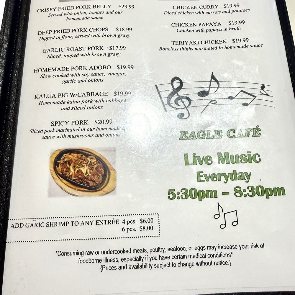 Eagle Cafe - Menu - Breakfast & Brunch Near Me - Honolulu, Hawaii