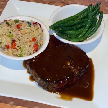 Ford's Garage St. Augustine - Mama Ford's Meatloaf (substituted rice pilaf) - Burgers Near Me - St. Augustine, Florida Ford's Garage St. Augustine - Mama Ford's Meatloaf (substituted rice pilaf) - Burgers Near Me - St. Augustine, Florida