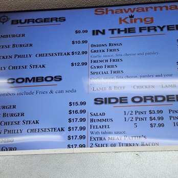 Shawarma King - Menu as of August 2025 - Halal Near Me - Castroville, California Shawarma King - Menu as of August 2025 - Halal Near Me - Castroville, California