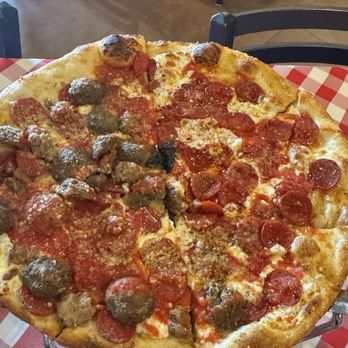 Grimaldi's Pizzeria - 12" Half pepperoni and hot honey, half the Don - Pizza Near Me - Friendswood, Texas Grimaldi's Pizzeria - 12" Half pepperoni and hot honey, half the Don - Pizza Near Me - Friendswood, Texas