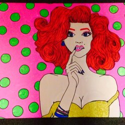 So Artz - Hand painted canvas!  Name: Bish Wah? Size: 30" x 40"