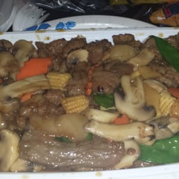 Beef and veggies over rice