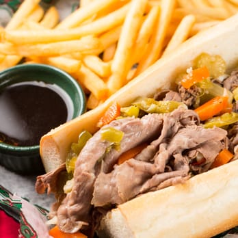 Beggars Pizza - a sandwich and french fries - Pizza Near Me - Whiting, Indiana