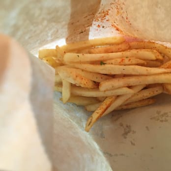 Japadog - Shichimi & garlic fries ($3.95 extra, comes with a drink) - Japanese Near Me - Vancouver, British Columbia