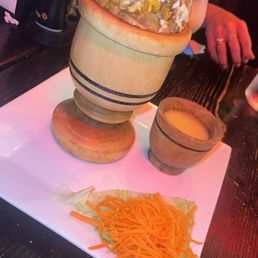 Mofongo de Queso con Salsa de Ajo