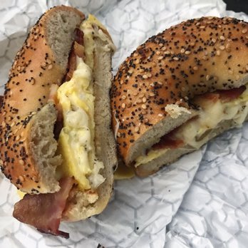 Schmear Bagel & Cafe - Bacon Egg & Cheese (provolone) - Bakeries Near Me - Port Washington, New York Schmear Bagel & Cafe - Bacon Egg & Cheese (provolone) - Bakeries Near Me - Port Washington, New York