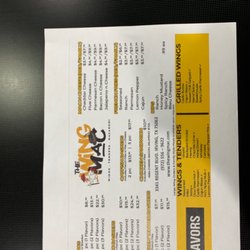 Wing Mac - Menu
