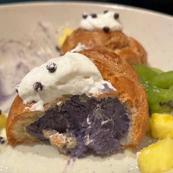 Mahi’ai Table - Inside ube cream puff - Cocktail Bars Near Me - Kapolei, Hawaii