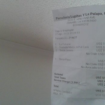 La Palapa - OVERCHARGED! Customers are not being aware about this extra Fee! - Mexican Near Me - Oxnard, California