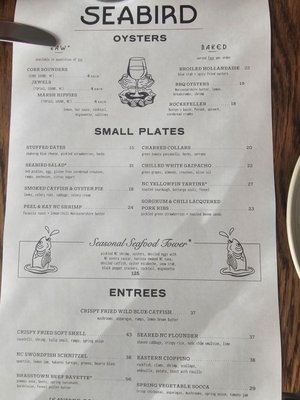 Menu photo 2 Seabird Wilmington, NC Menu photo 2 Seabird Wilmington, NC