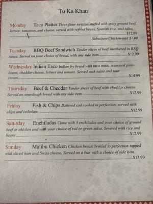 Menu photo 3 Tu Ka Khan Restaurant Clark, NV