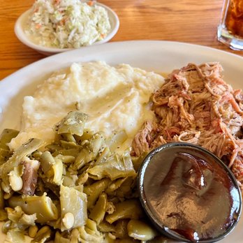 Old Mill Restaurant - BBQ plate with pulled pork - American Near Me - Pigeon Forge, Tennessee Old Mill Restaurant - BBQ plate with pulled pork - American Near Me - Pigeon Forge, Tennessee