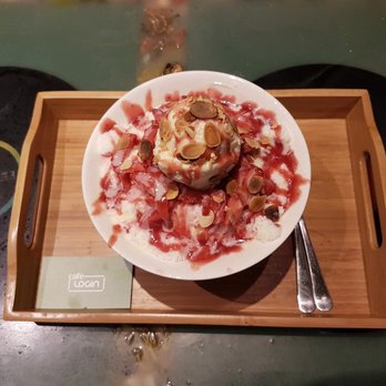 Cafe Login - strawberry bingsoo 12.95 - Desserts Near Me - Vaughan, Ontario