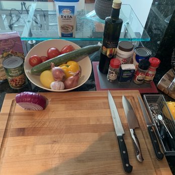Karina Nava Nutrition - Setting up for the Mediterranean cooking class - Nutritionists Near Me Karina Nava Nutrition - Setting up for the Mediterranean cooking class - Nutritionists Near Me