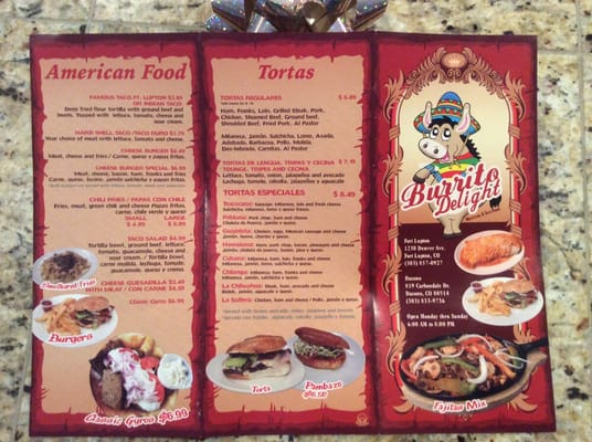 Menu photo 3 Burrito Delight Dacono, CO Menu photo 3 Burrito Delight Dacono, CO